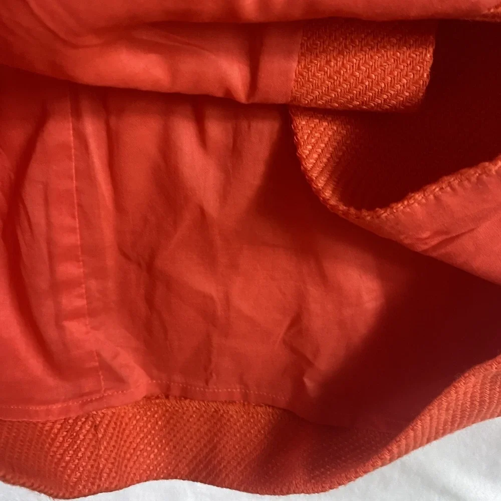 NWT Ann Taylor Knit Dress Women Sz 6 Petite Orange Belt Knee Length Office Work - Picture 7 of 15